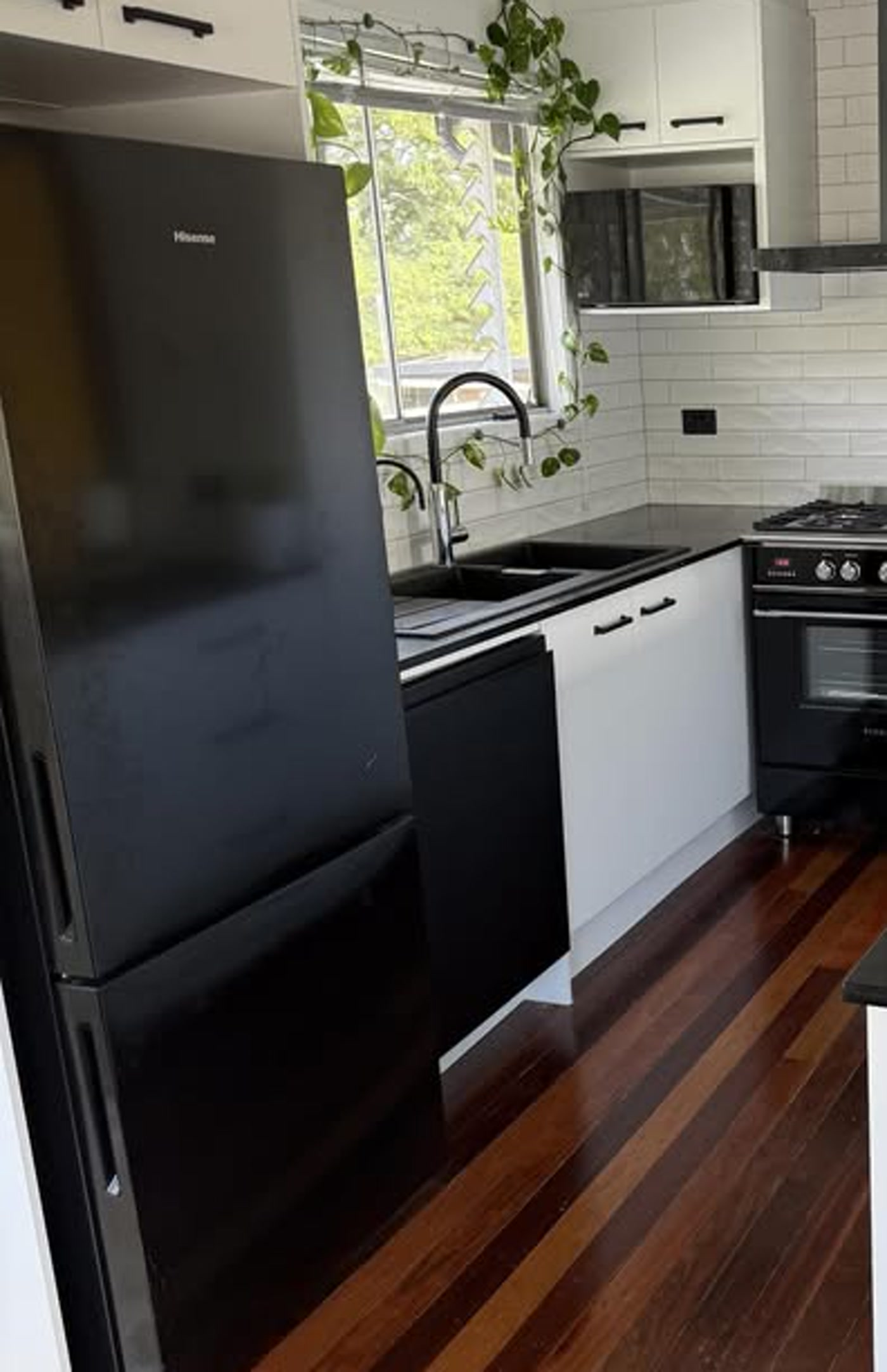PMG Cabinetry kitchen — subway tile, hardwood floor